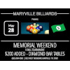 Maryville Billiards Maryville, TN Flyer for Tournament