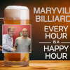 Maryville Billiards, TN Flyer for Happy Hour