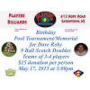 Players Billiards Café David Reby Memorial Pool Tournament Flyer