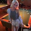 Woman Playing Pool at Players Club of Washington, DC