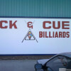 Sign in front at Rack and Cue Campbellsville, KY