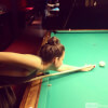 Girl Shooting Pool at Society Billiards New York, NY