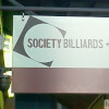 Sign Outside of Society Billiards New York, NY