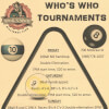 Pool Tournament Flyer from Who's Who? Billiards Club Bay City, MI