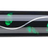 BMC Black Glass Rose Cue with Blue Rose