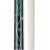 Close-up Forearm Photo of a BMC Glass Rose Pool Cue with Blue Rose