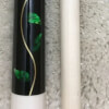Black with Red Rose BMC Glass Rose Pool Cue