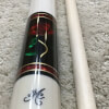Black with Red Rose BMC Glass Rose Pool Cue