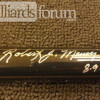 Signed BMC Glass Rose Pool Cue Dated 2011-08-09