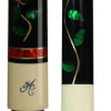 BMC Glass Rose Black/Red Pool Cue with Pro Shaft
