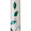 Forearm of a BMC Glass Rose White/Blue Pool Cue