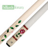 BMC White Glass Rose Cue with Pink Rose