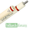 Picture of a BMC Glass Rose White/Red Pool Cue Joint