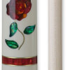 BMC White Glass Rose Cue with Matching "The Pro" Shaft