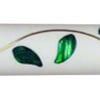 Meucci Glass Rose Cue in White with Red Roses and Inlay