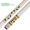 BMC White Glass Rose Cue with Yellow Rose