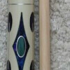 BMC Crusher White Pool Cue with Black Dot Shaft