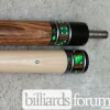 Emerald Green Paua Shell Inlays in BMC Casino 7 Cue