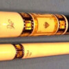 Yellow BMC Pool Cue Casino 8 Spades with Black Wrap