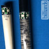 Grey-Stained Meucci Mini Diamond Cue with Green Inlay