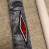 Meucci Mini Diamond Cue, Red on Smoke Stain