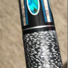 Grey-Stained BMC SWBB-2B Pool Cue with Blue Inlay
