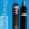 White Inlay Meucci 21-3C Carbon Cue