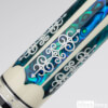 Meucci 21-3 Pool Cue Close-Up of Paua Shell Inlay