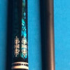 Forearm of a Meucci 21-3C Cue in Black with Blue Inlays