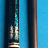 Forearm of a Meucci 21-3C Cue in Black with Blue Inlays