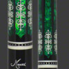 Black Meucci 21-3C Cue w/Green Inlay