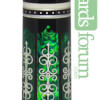 Butt Sleeve of a Black Meucci 21-3C Cue w/Green Inlay