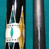 Meucci Pool Cue Model 21-6 in Ebony w/Custom Rings