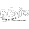 Bogie's Billiards Houston, TX Black and White Logo