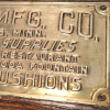1940s Schaaf Mfg Co Billiard Table Name Plate