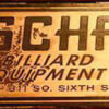 Schaaf Billiard Table Name Tag