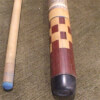 Antique Checkered Pool Cue