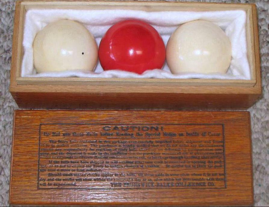 Value of Brunswick Balke Collender Ivory 3 Ball Set of Billiard Balls