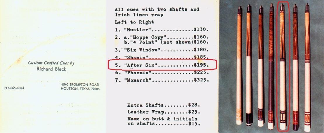 ビリヤード \"richard black\" custom cue 4pt 2006 richard black