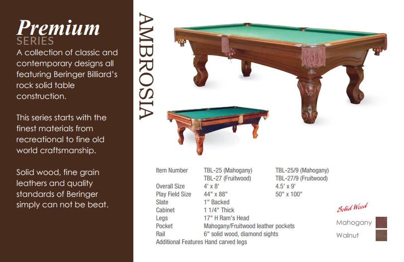 [REPACK] Beringer Pool Table Serial Number