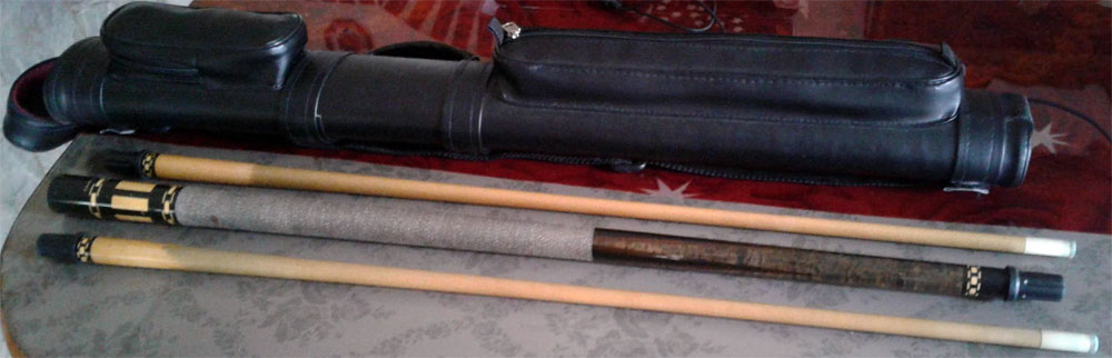 original meucci mo-7 pool cue with 2 shafts