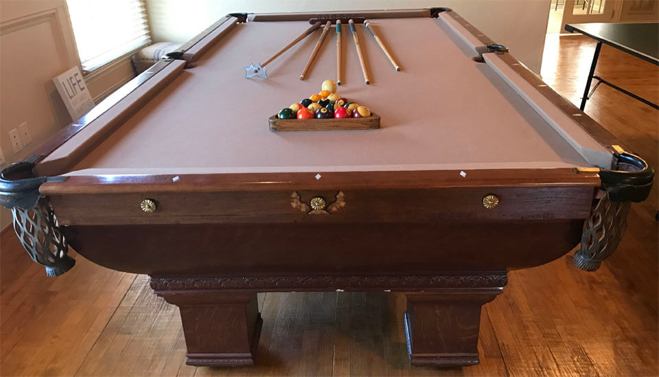 1895 Brunswick Saratoga Pool Table for Sale Beautifully Restored