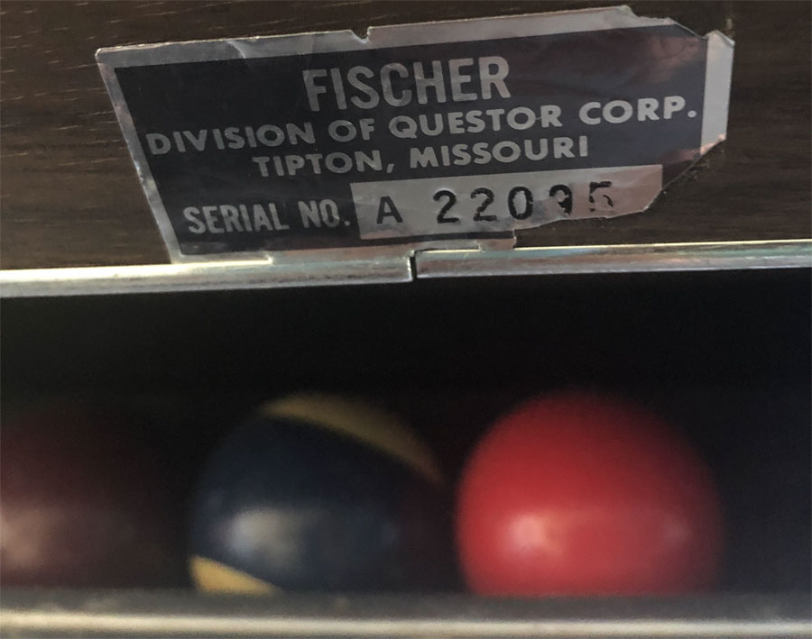 fischer pool table serial numbers fischer pool table serial numbers