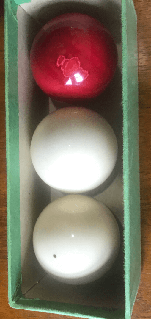 Info on Ivory Billiard Ball Set from Hakusui Ivory Co. of Yokohama, Japan