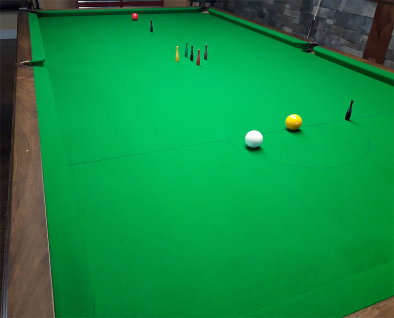 Skittles Pool with 3 Black Pins