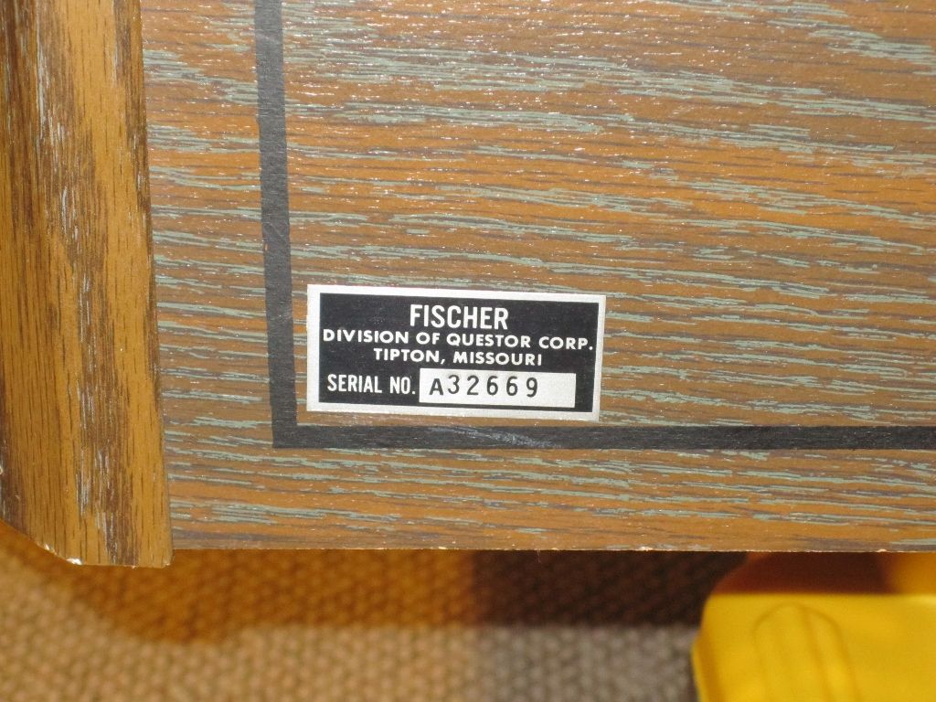 Fischer Pool Table Serial Numbers
